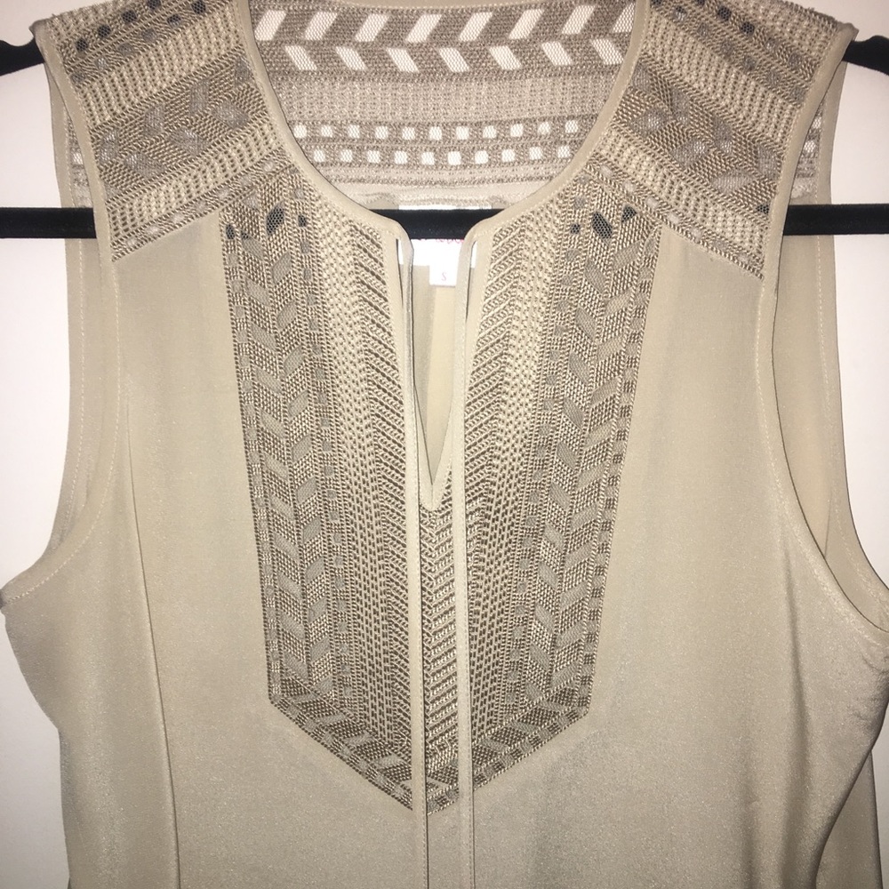 Parker embroidered sleeveless top